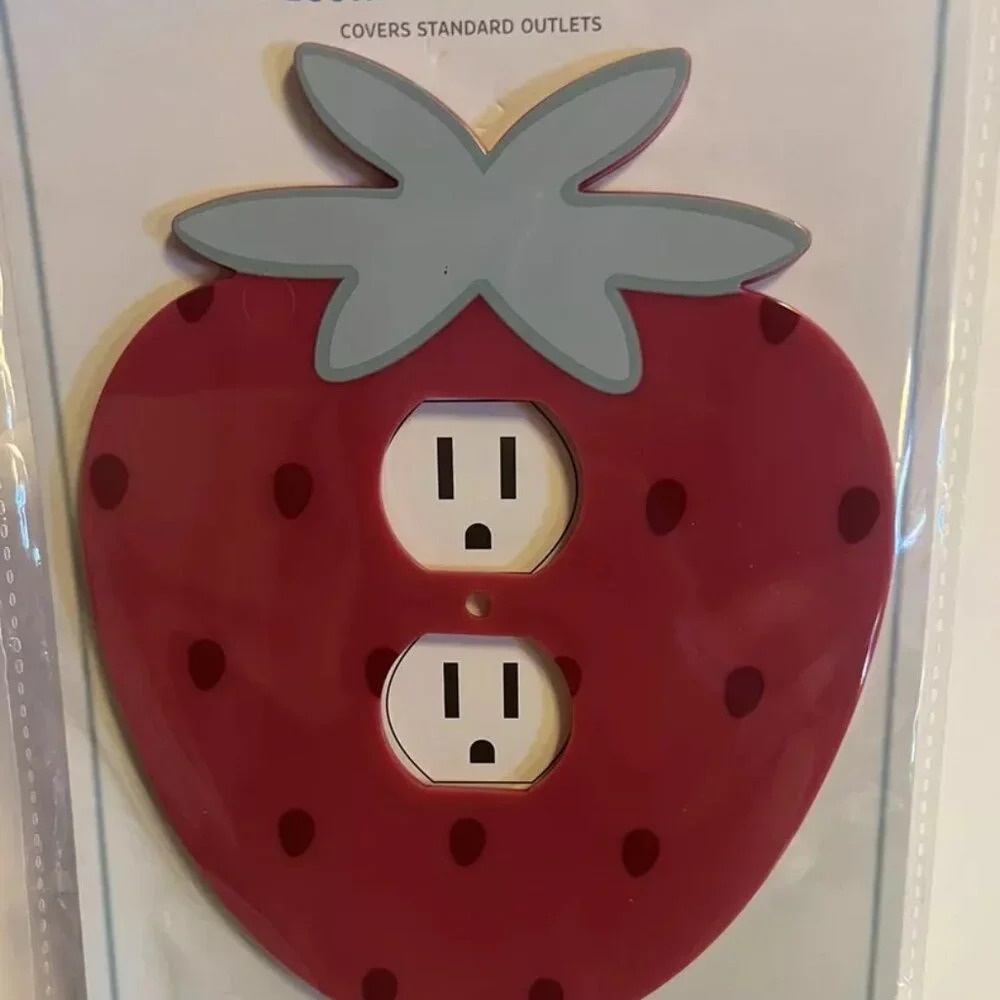 NEW STRAWBERRY Decorative Outlet Faceplate by Target Bullseye Playground - Picture 2 of 3
